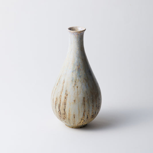 【内村宇博】艶消白釉雫形瓶 [7]