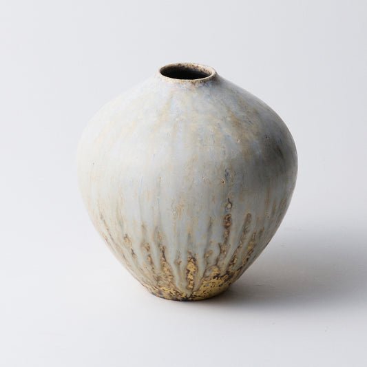 【内村宇博】艷消白釉花器 [8]